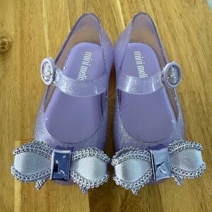 Mini Melissa Lavender Sparkle Dress Shoes